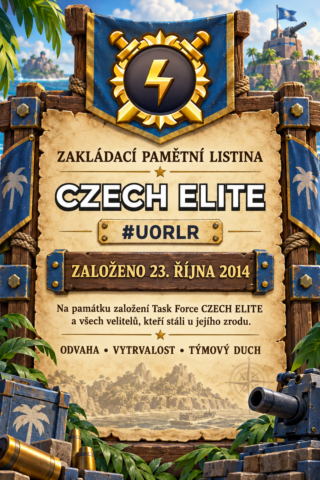 Zakládací pamětní listina týmu CZECH ELITE